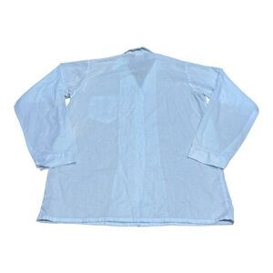 Carole Pajama Top Button Up Blue Floral Vintage Grandma Core Retro Size 34